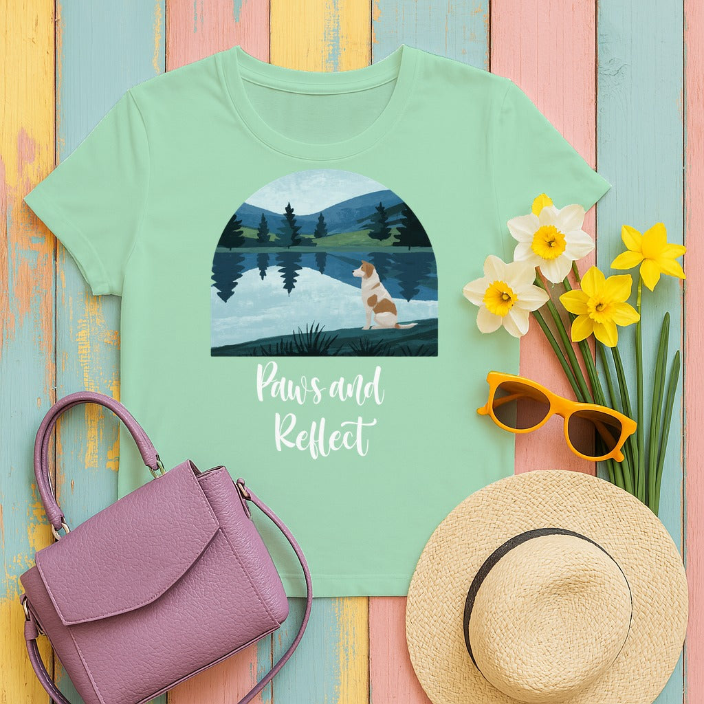 Paws and Reflect Beagle T-Shirts in Mint Green
