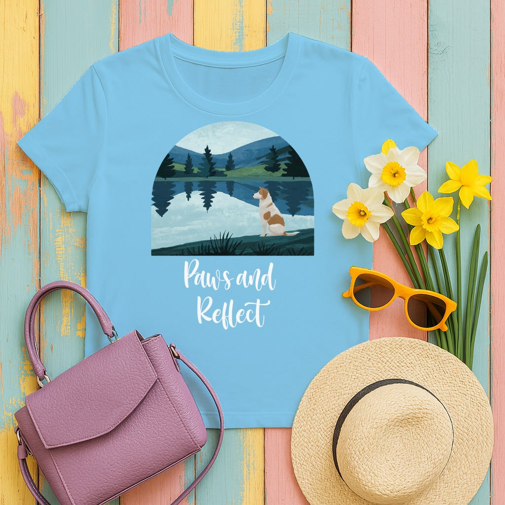 Paws and Reflect Beagle T-Shirts in Sky