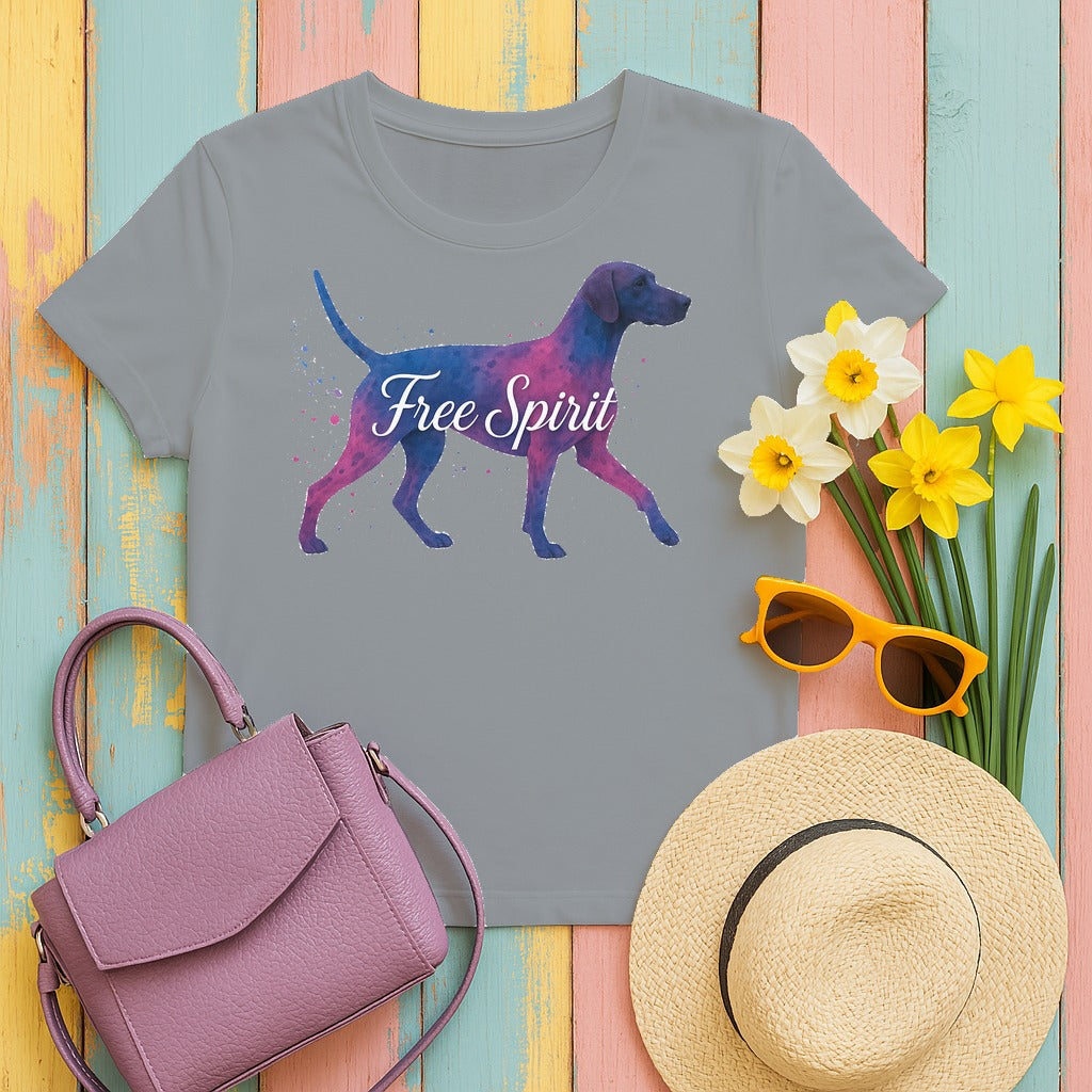 German Shorthaired Pointer Free Spirit T-Shirts in Gravel