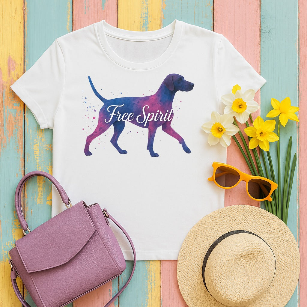 German Shorthaired Pointer Free Spirit T-Shirts in White