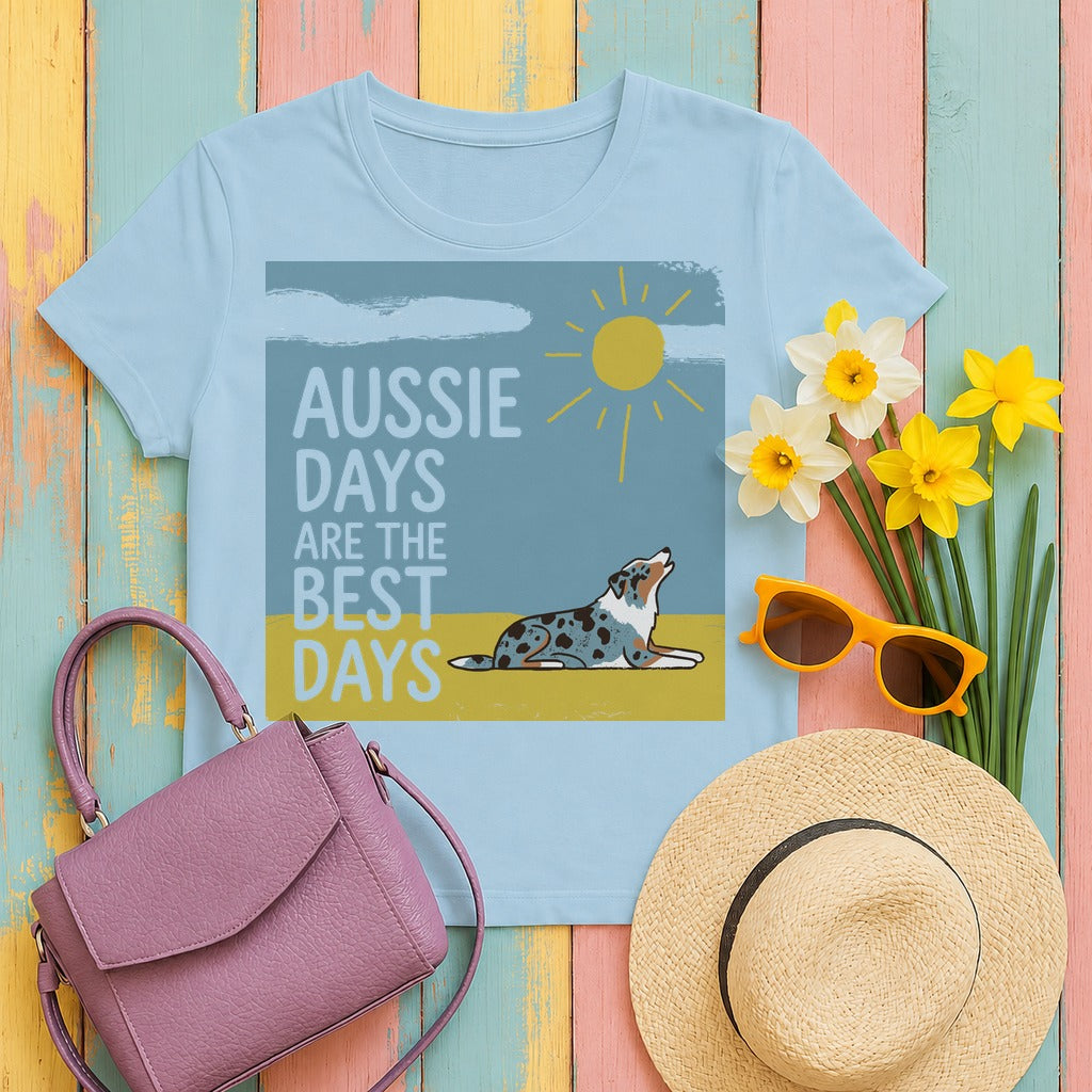 Aussie Days Best Days T-Shirt in Light Blue