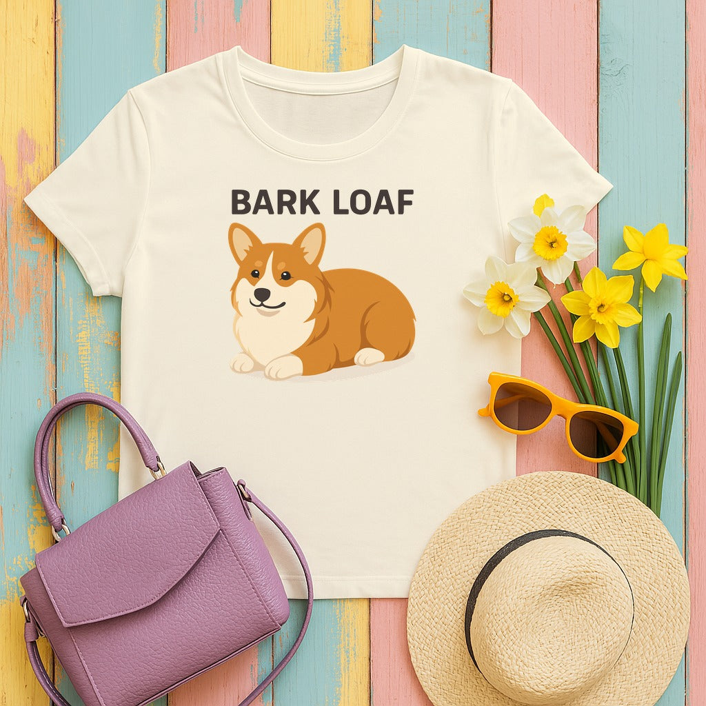 Bark Loaf Corgi T-Shirt in Natural
