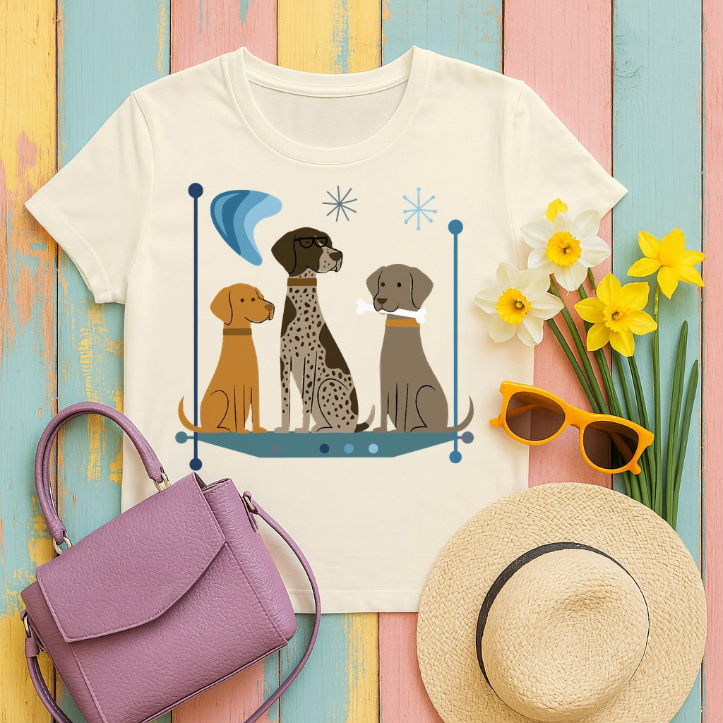 Mid-Century Pointer Crew T-Shirt in Natural