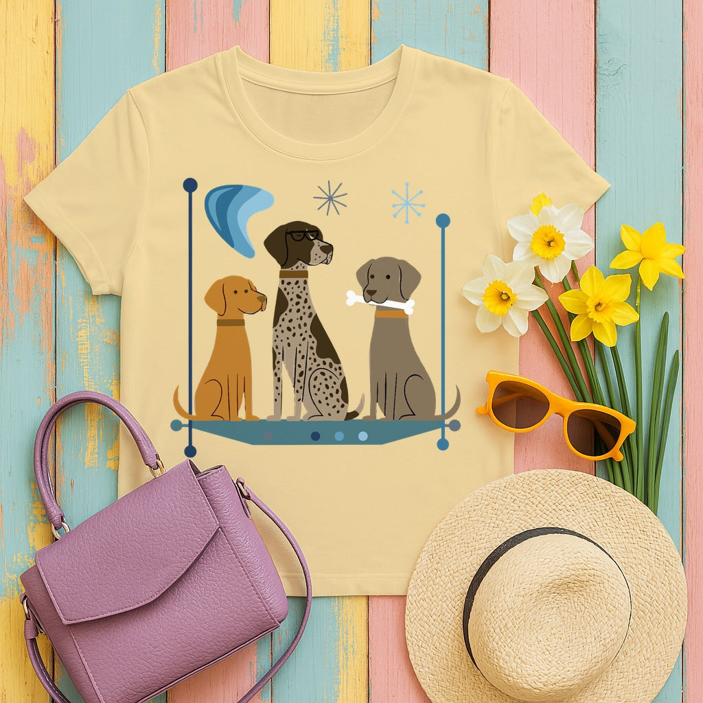 Mid-Century Pointer Crew T-Shirt in Yellow Haze