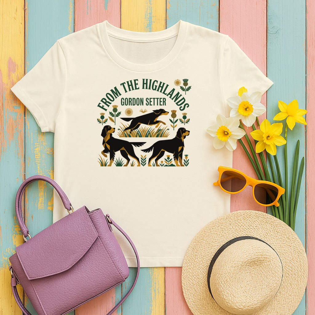 Highland Gordon Setter T-Shirt in Natural