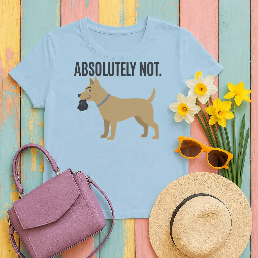 Absolutely Not Humor T-Shirt in Light Blue
