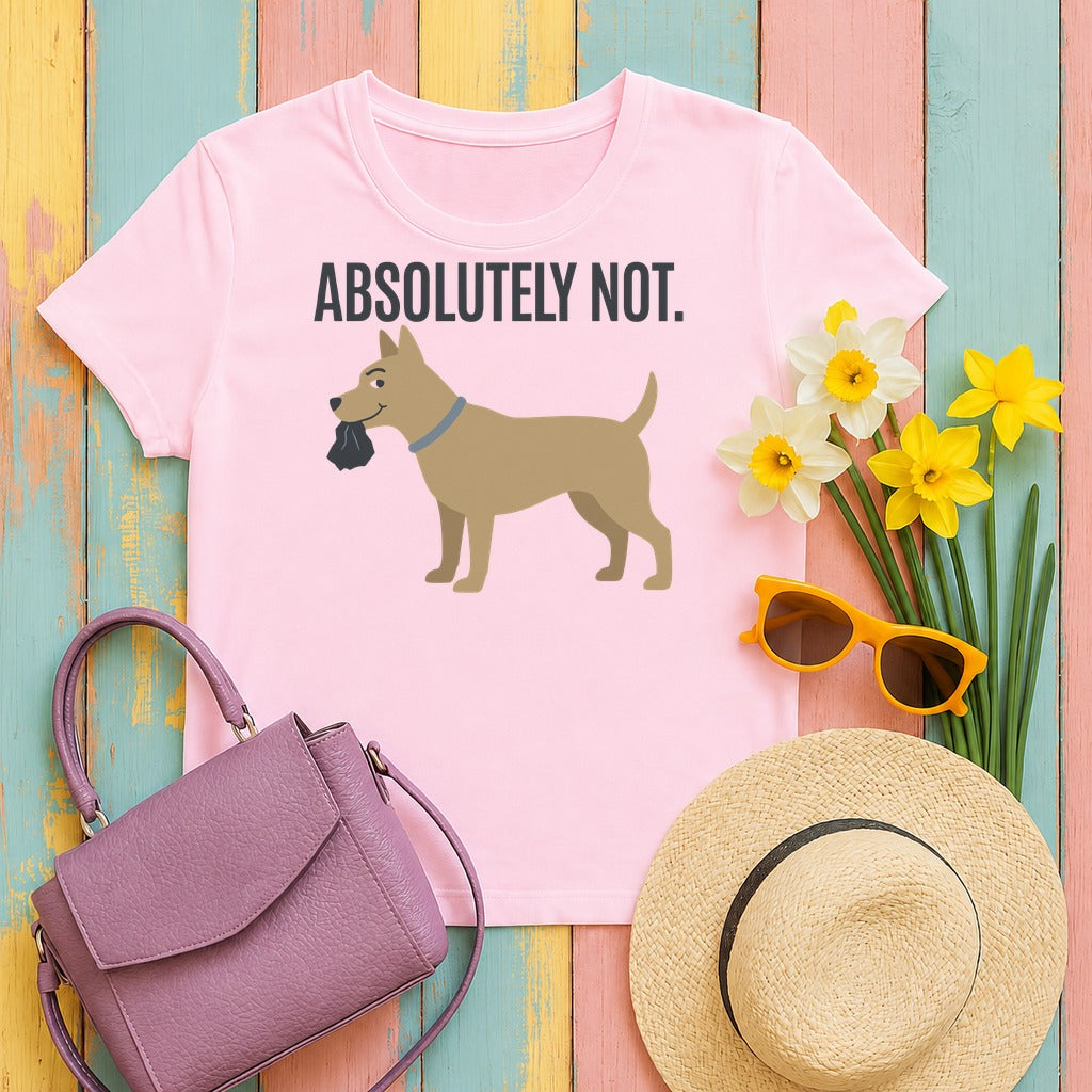 Absolutely Not Humor T-Shirt in Light Pink