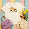 Live Free Dig Holes Golden Retriever T-Shirt in Natural
