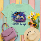 Unleash the Joy German Shorthaired Pointer T-Shirt in Mint Green
