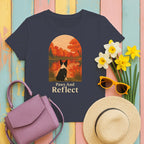 Paws & Reflect Boston Terrier T-Shirt in Heather Navy