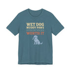 Flat-Coat Wet Dog Muddy Paws Tee