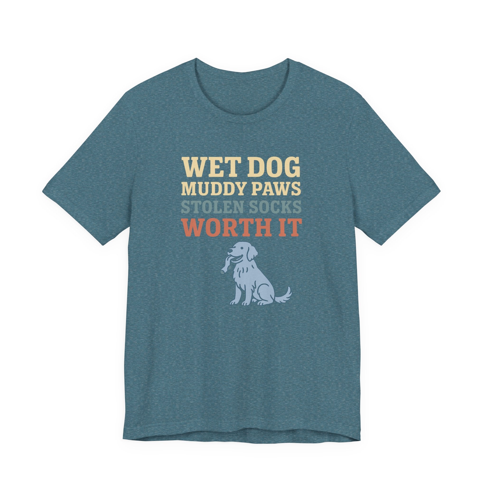 Flat-Coat Wet Dog Muddy Paws Tee