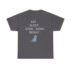 Golden Retriever Code: Eat, Sleep, Steal Socks T-Shirt