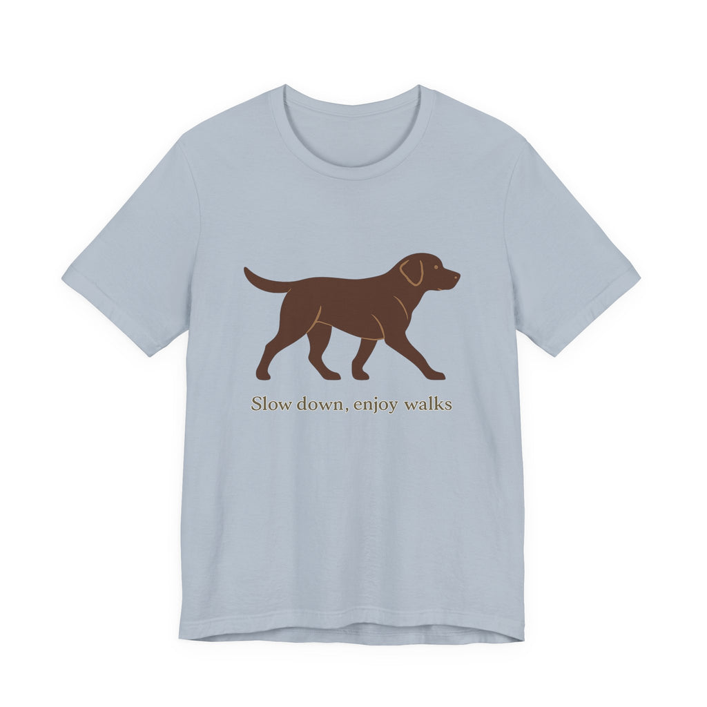 Chocolate Lab Slow Down Enjoy Walks Tee