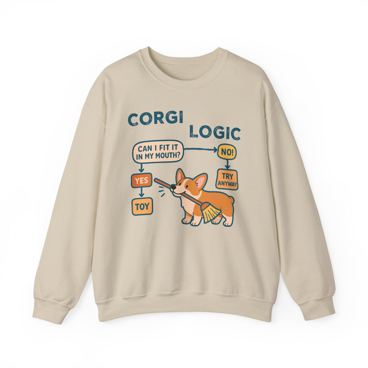 Corgi Logic Sweatshirt in Sand