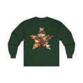 Chihuahua Christmas Star long sleeve tee in Forest Green