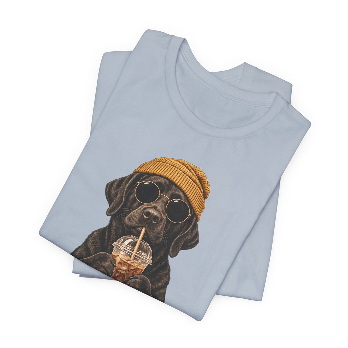 Engraved Labrador Iced Coffee T-Shirt
