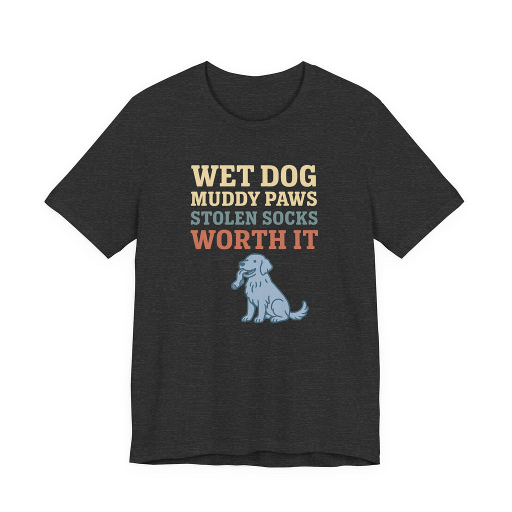 Flat-Coat Wet Dog Muddy Paws Tee