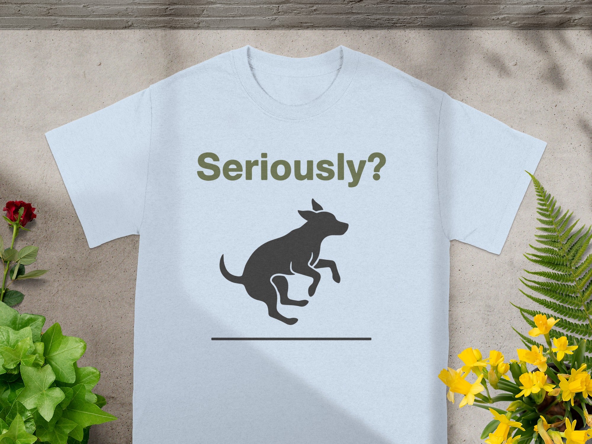 Seriously? Funny Dog Graphic T-Shirt Product