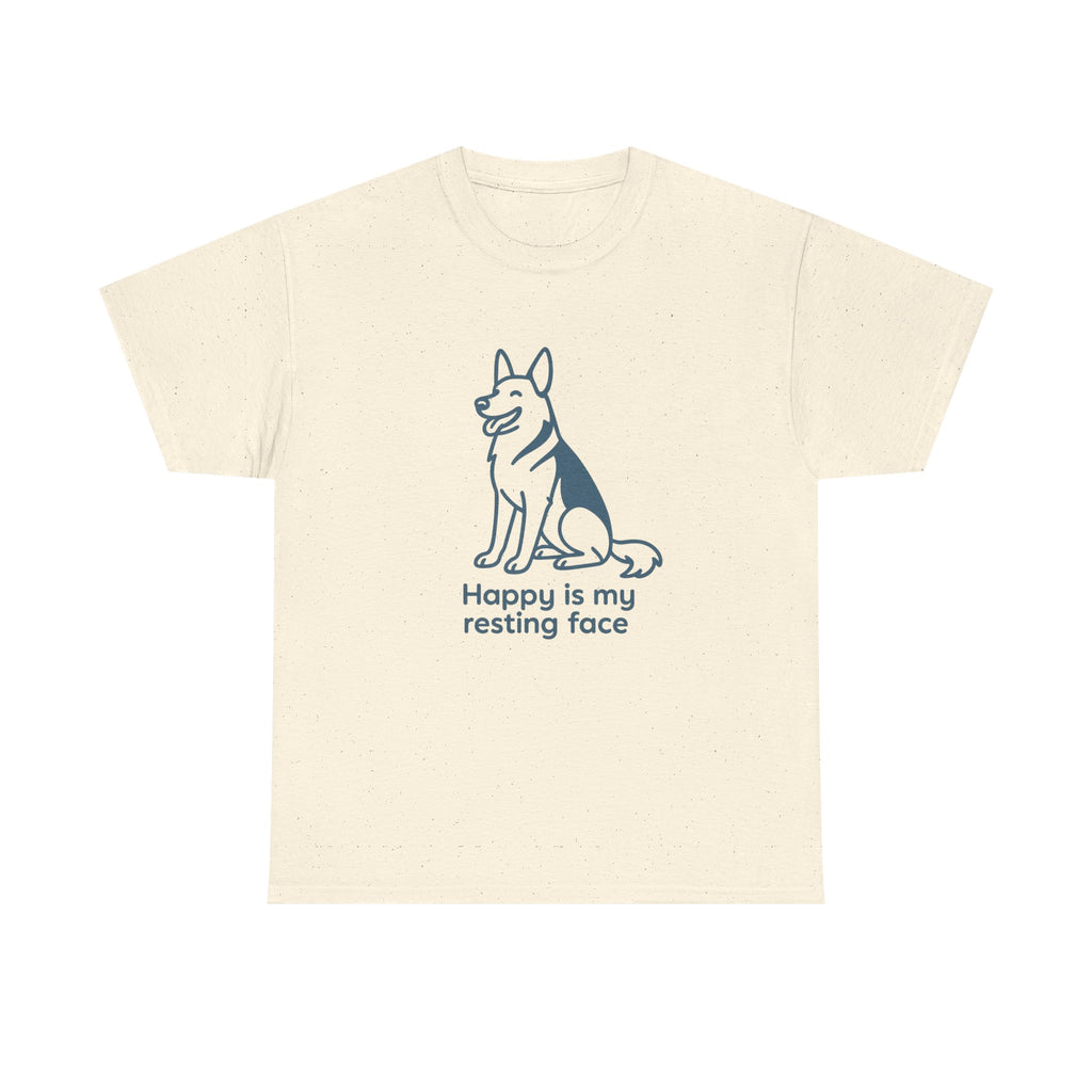 Happy Is My Resting Face - Funny German Shepherd Tee