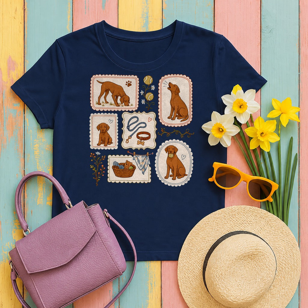Vintage Vizsla T-Shirt in Navy