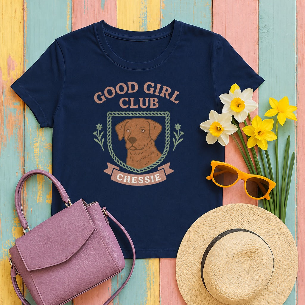 Chesapeake Good Girl Club Tee in Navy