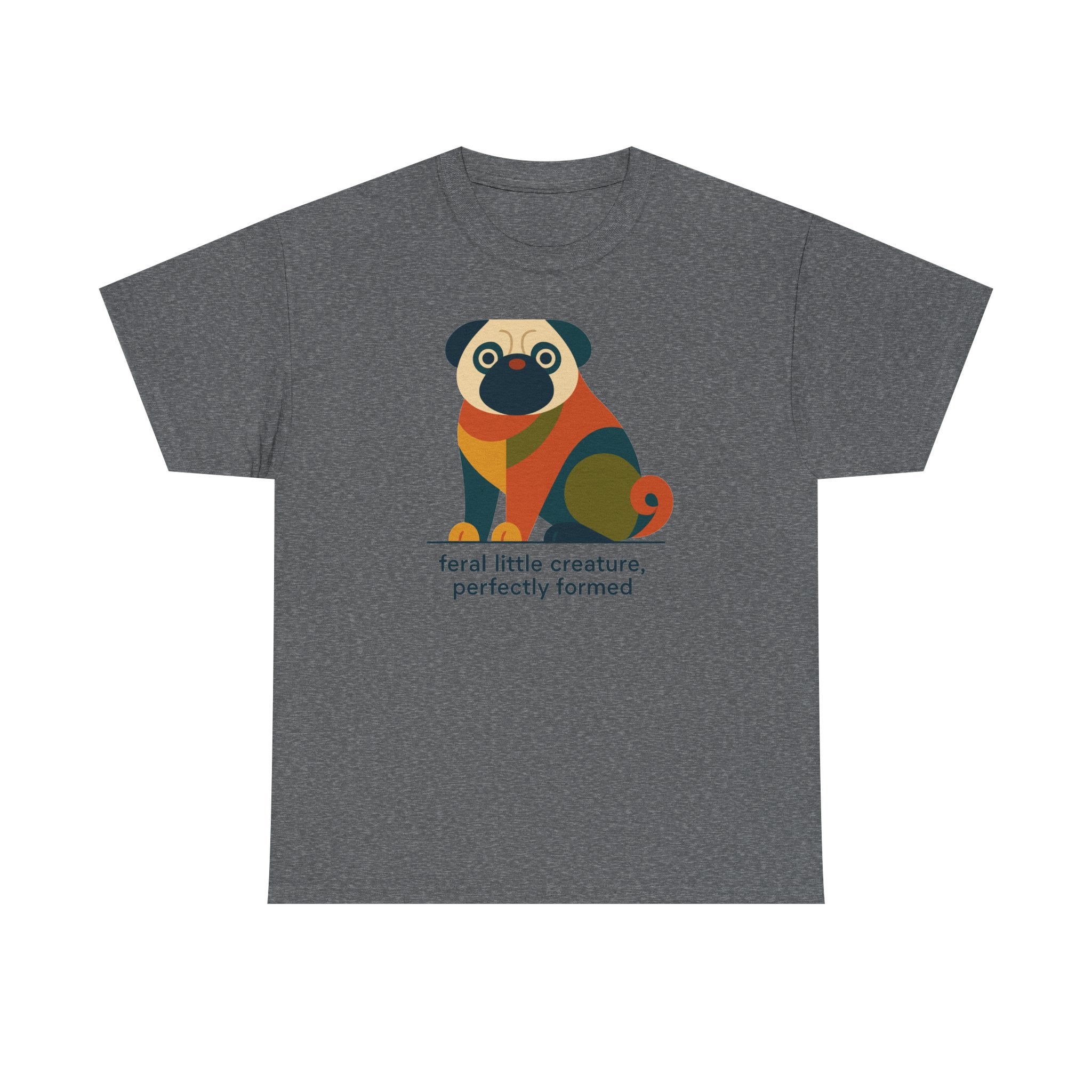 Feral Little Creature Pug Art T-Shirt