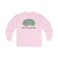Take it Easy Golden Retriever Long Sleeve Tee in Light Pink
