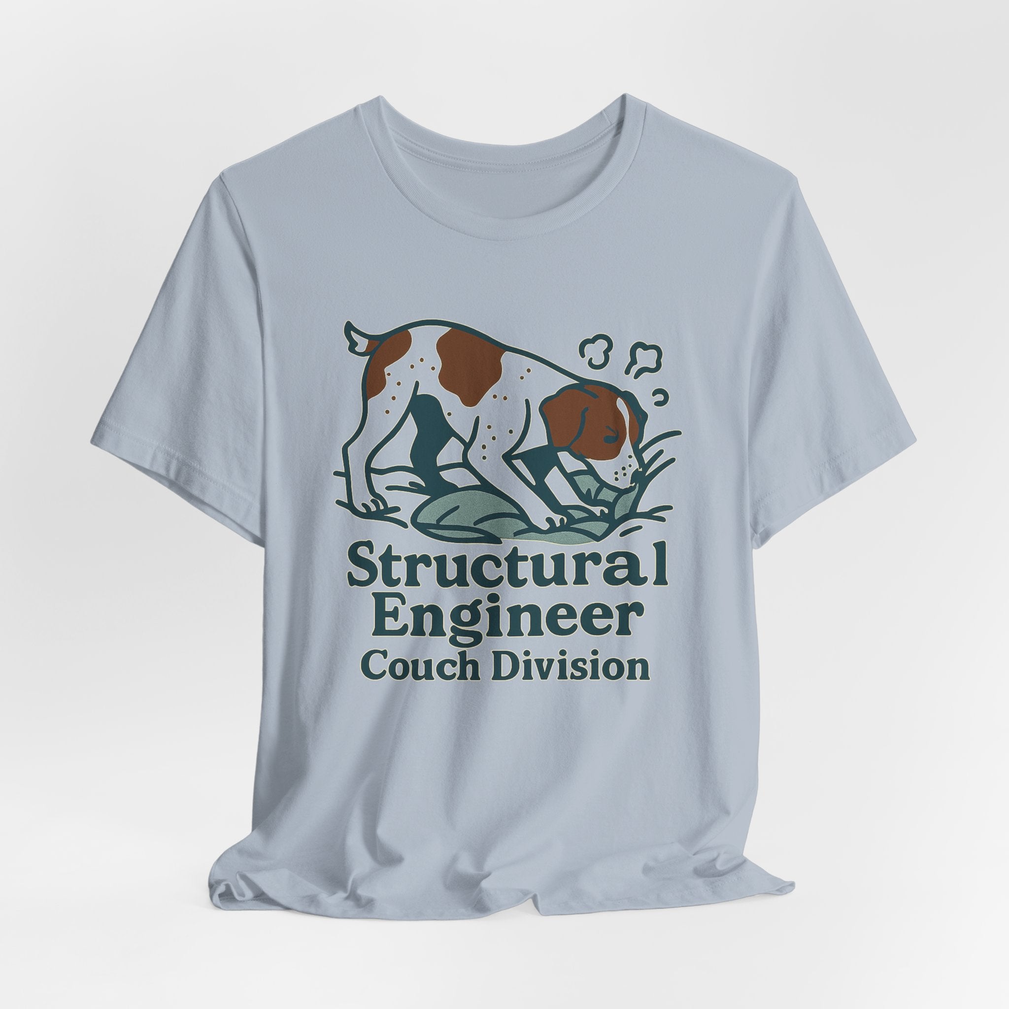 Brittany Spaniel Structural Engineer, Couch Division Tee