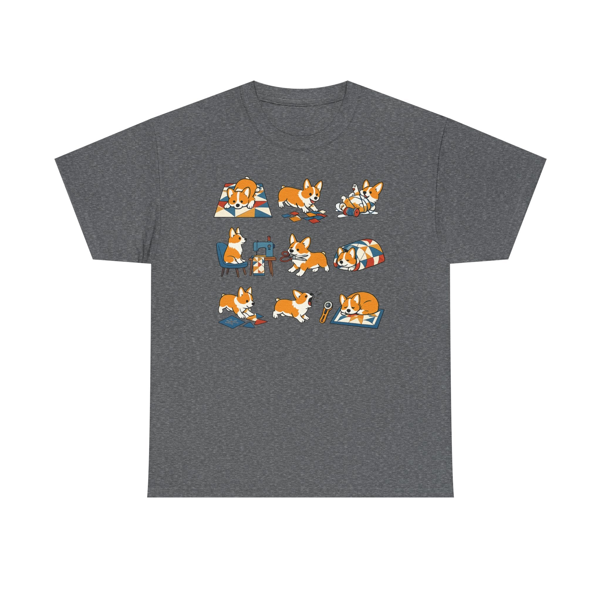 Whimsical Corgi Quilter's Chronicle T-Shirt