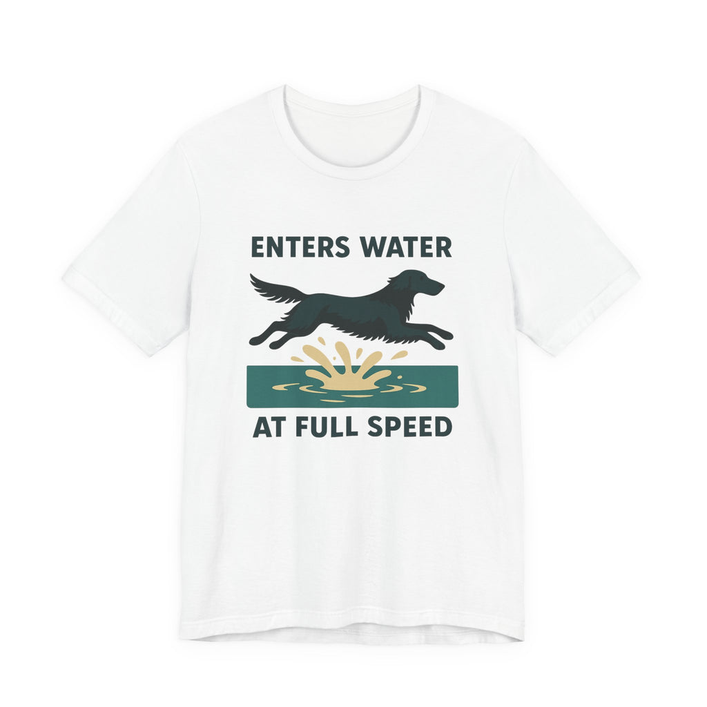 Flat-Coat Enters Water at Full Speed Tee