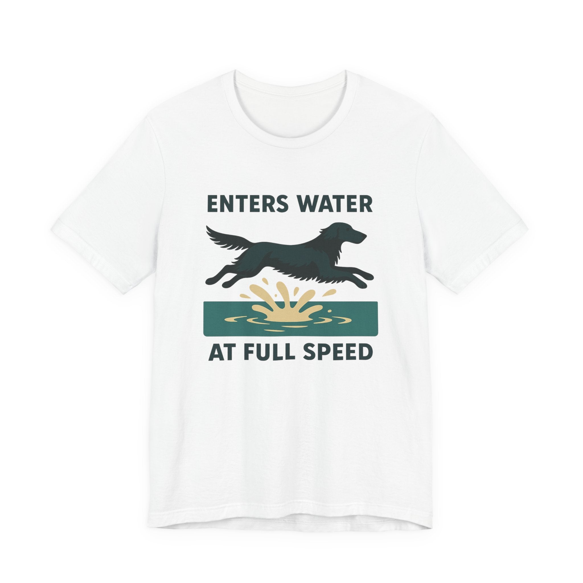 Flat-Coat Enters Water at Full Speed Tee