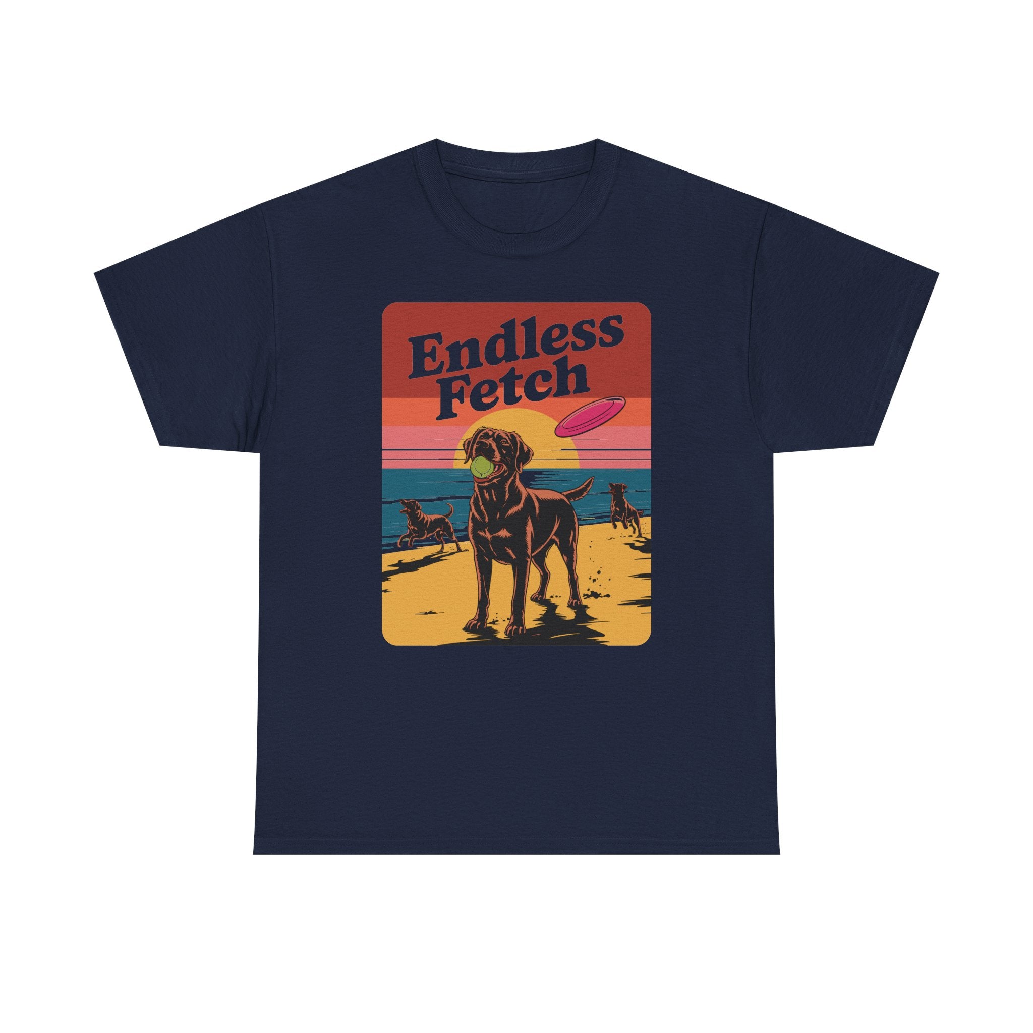 Endless Fetch Graphic with Labrador Beach T-Shirt