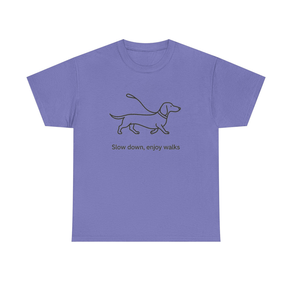Dachshund Stroll Minimalist t-shirt, view 6