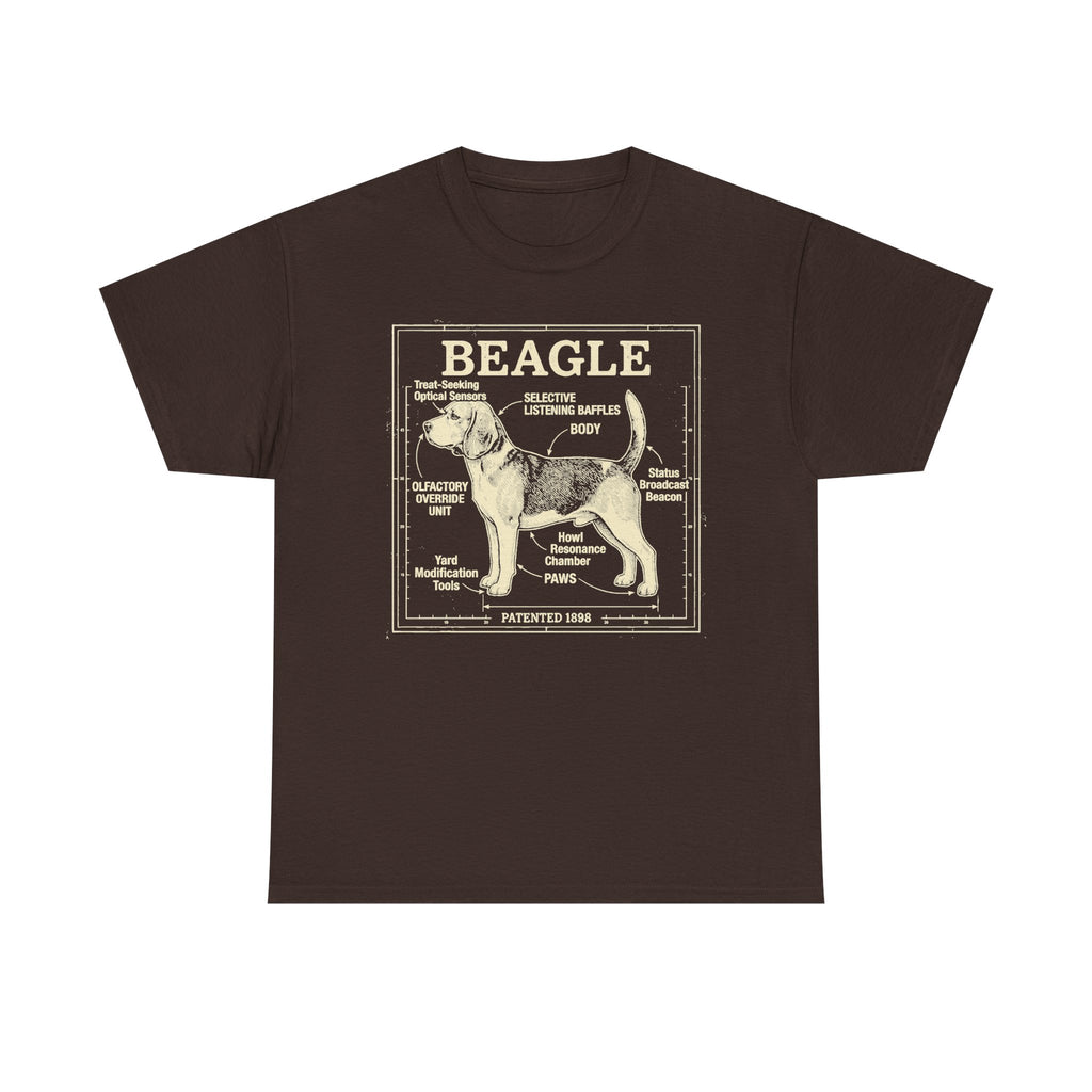 Whimsical Beagle Blueprint T-Shirt