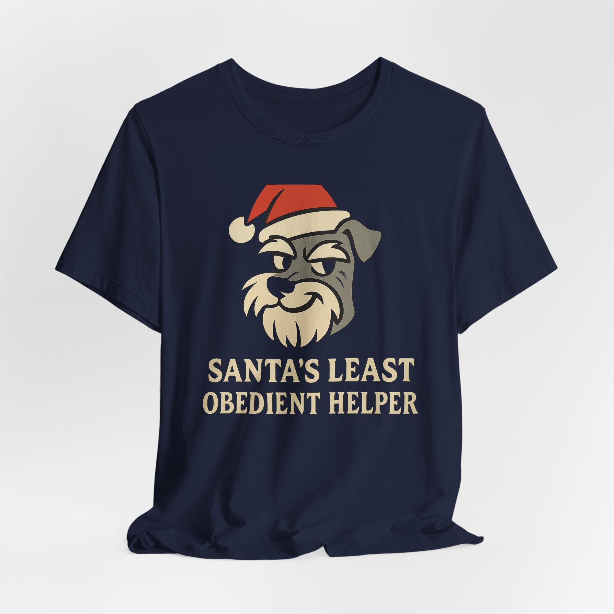 Santa's Least Obedient Helper Schnauzer Christmas T-Shirt