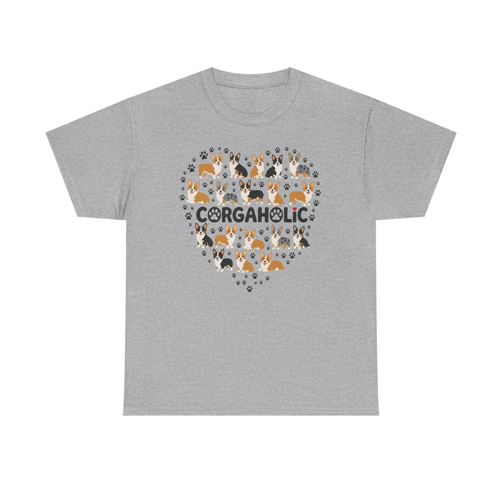 Corgi Corgaholic Heart T-Shirt