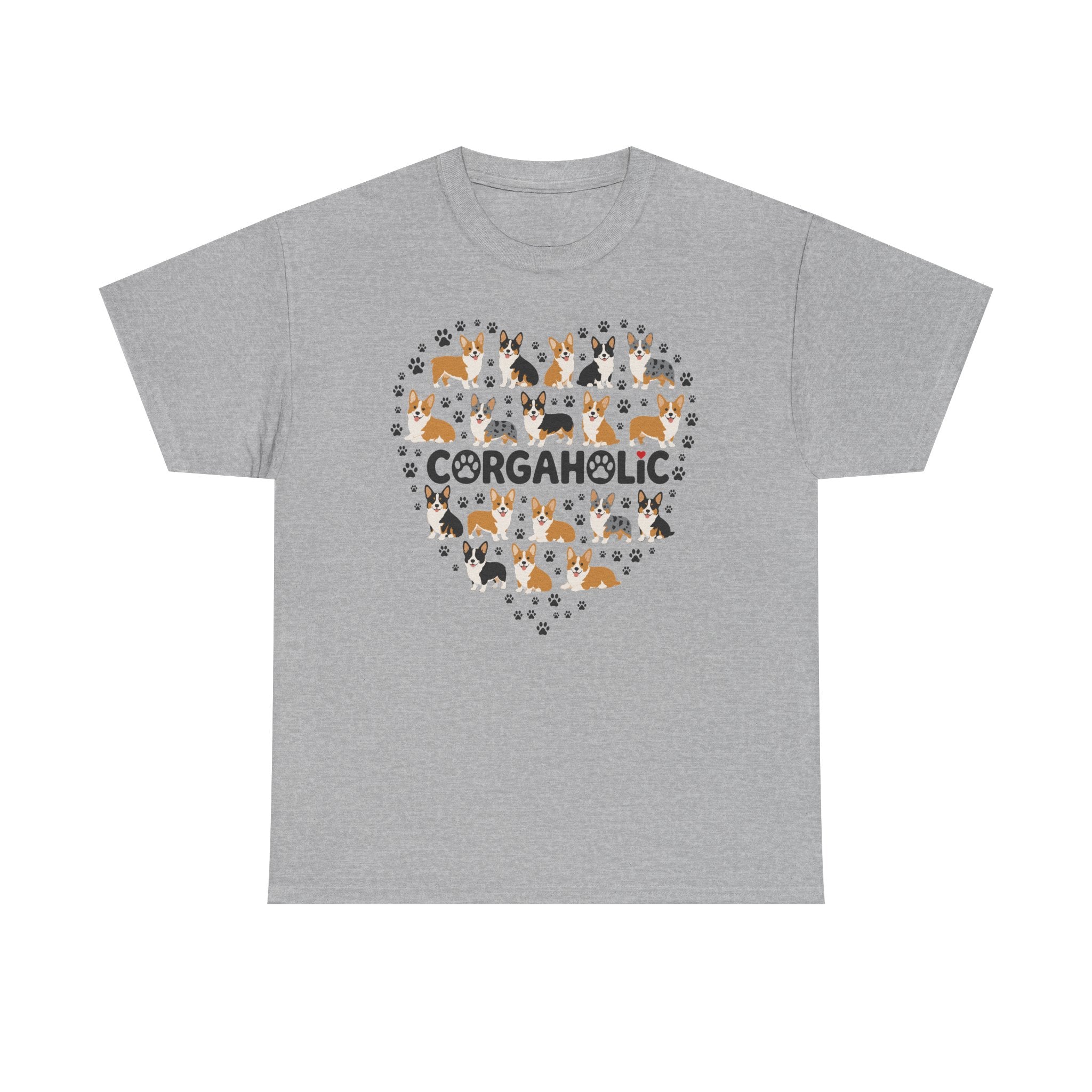 Corgi Corgaholic Heart T-Shirt