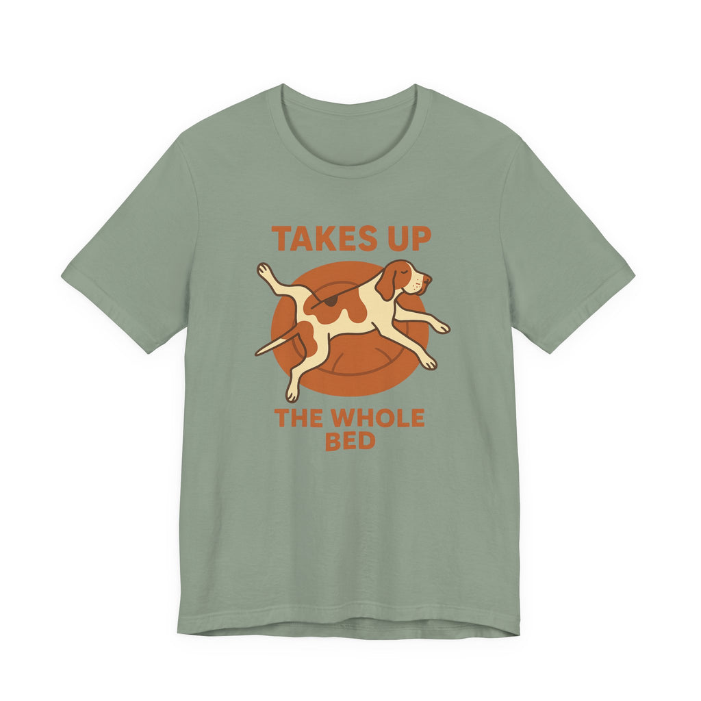 Bracco Italiano Takes Up the Whole Bed Tee
