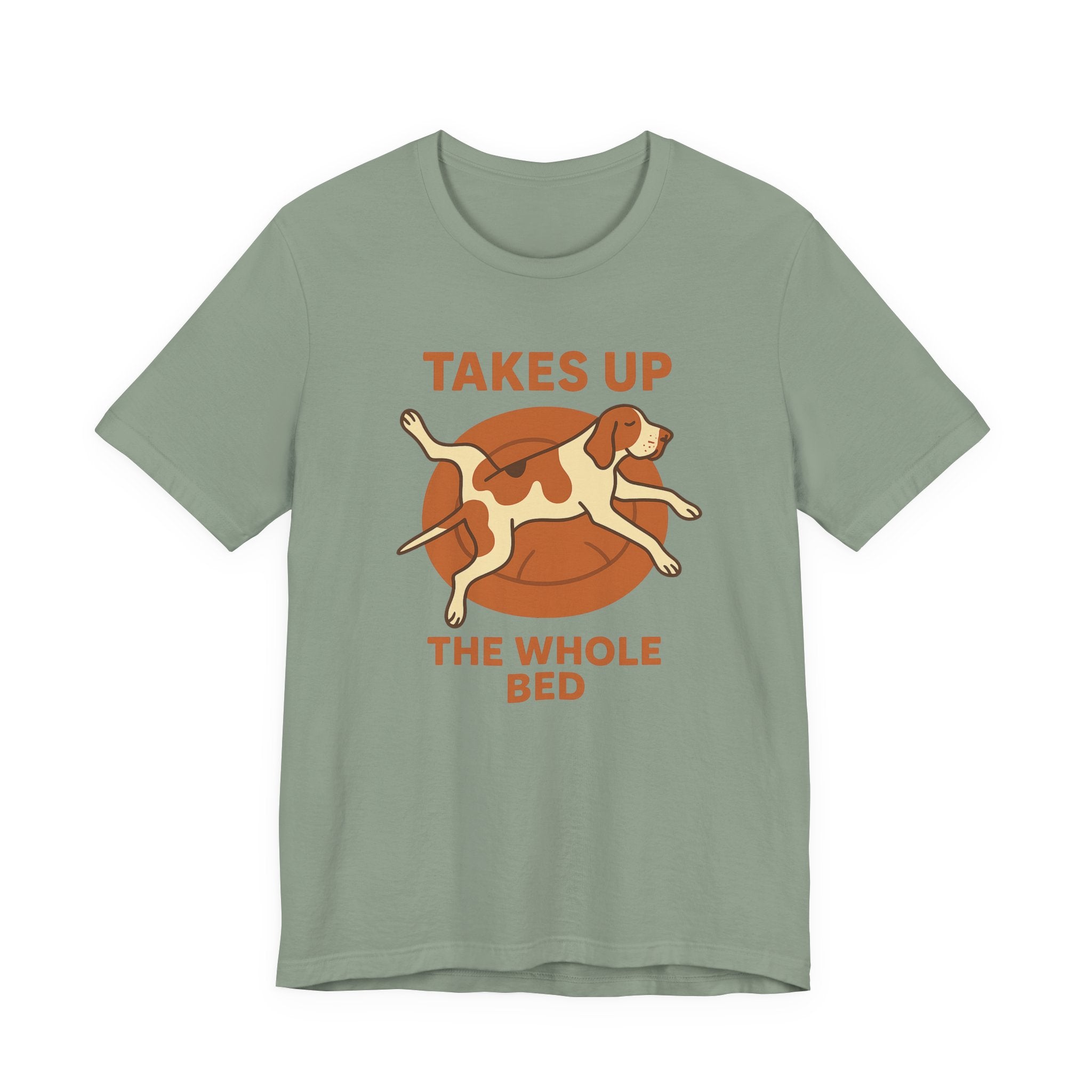 Bracco Italiano Takes Up the Whole Bed Tee
