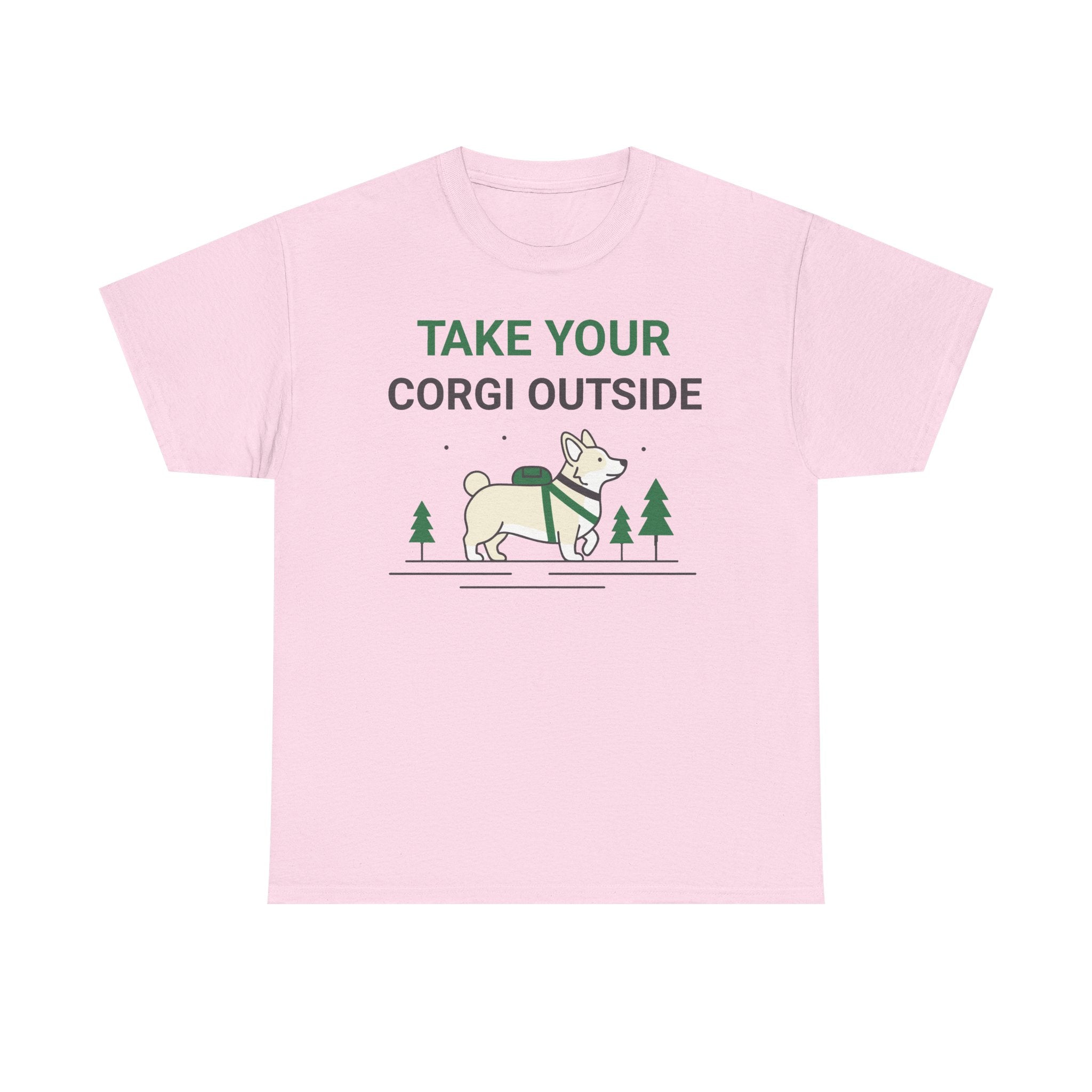 Take Your Corgi Outside Outdoors Adventure Cartoon T-Shirt