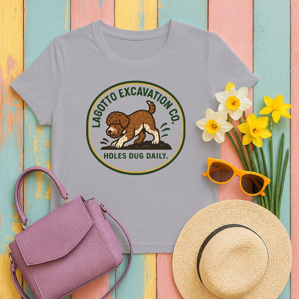 Lagotto Excavation Co. Tee in Athletic Heather