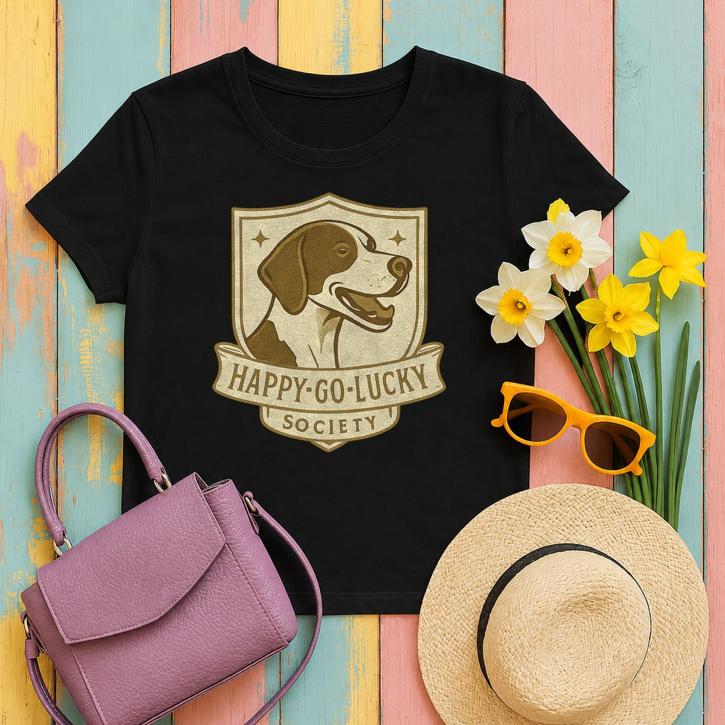 Pointer Happy-Go-Lucky Society T-shirt in Black