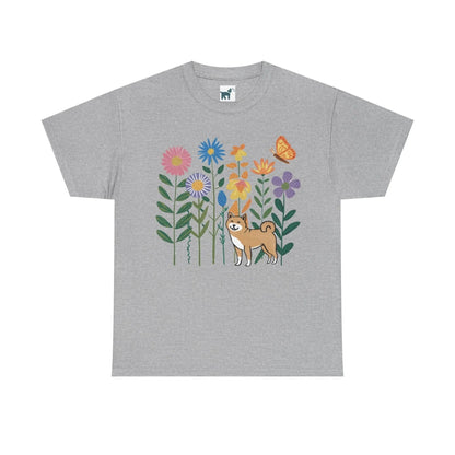 Floral Shiba T Shirt Sport Grey T-shirt