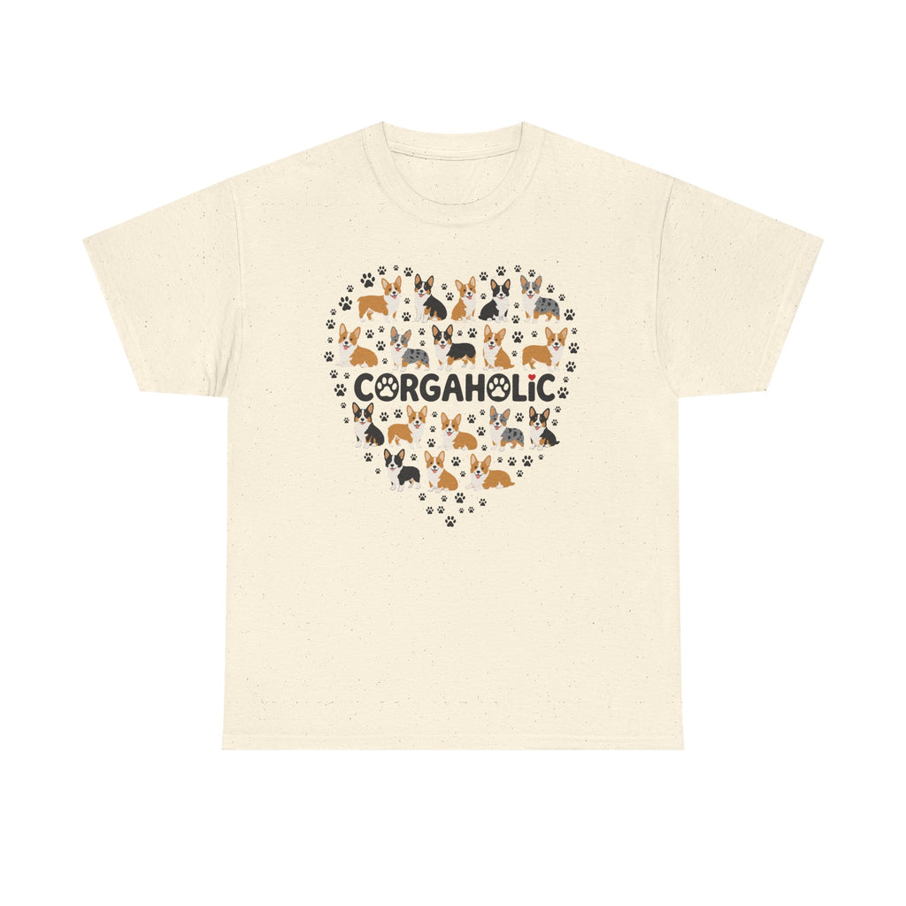 Corgi Corgaholic Heart T-Shirt