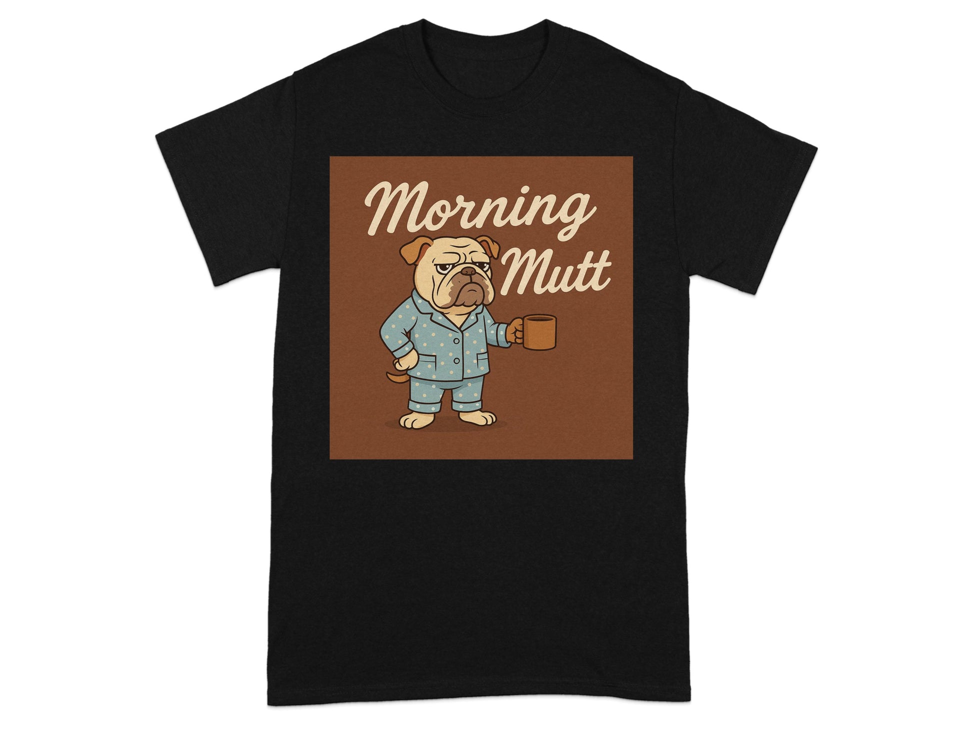 Morning Mutt Bulldog Illustration T-Shirt product type