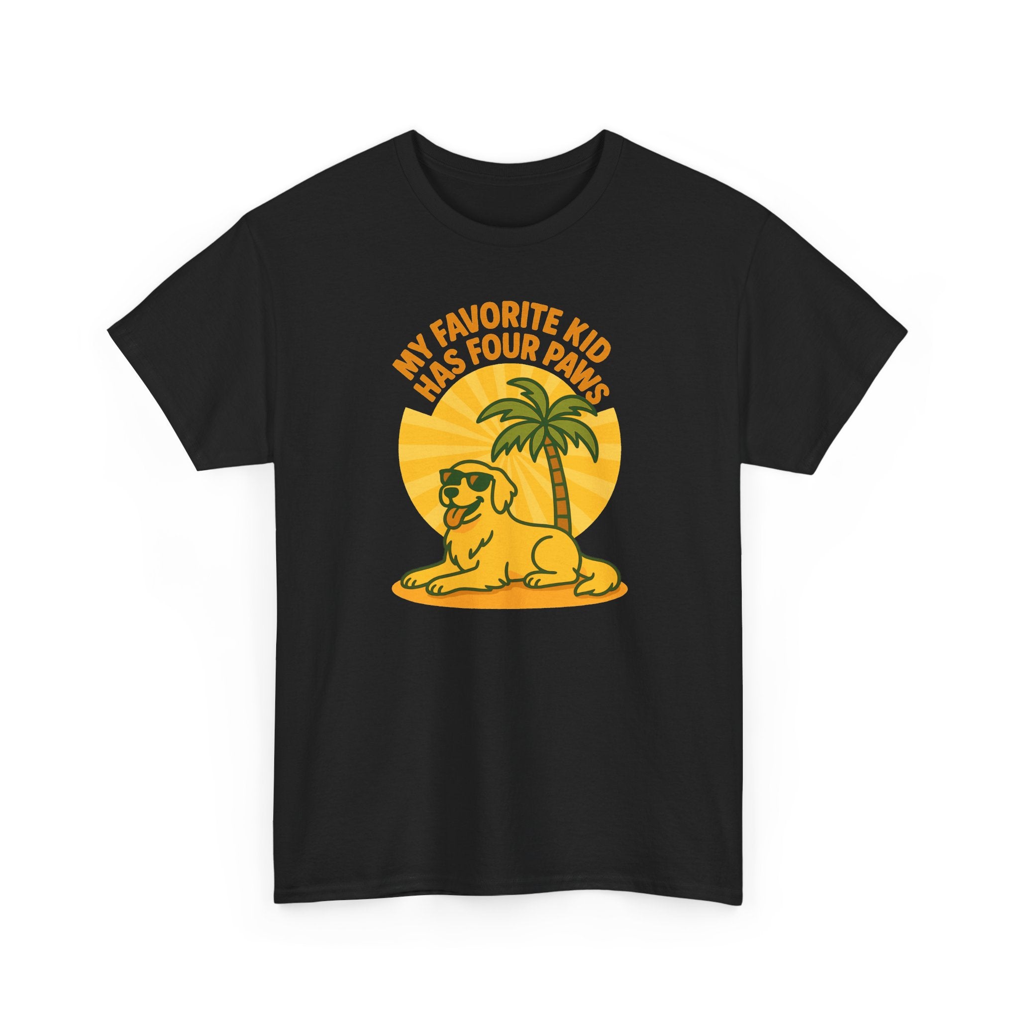 My Favorite Kid Has Four Paws With Golden Retriever T-Shirt