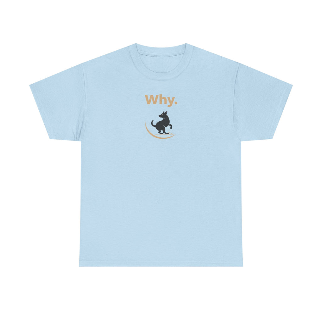 Why Curious Dog Silhouette Playful Question Design t-shirt, view 3