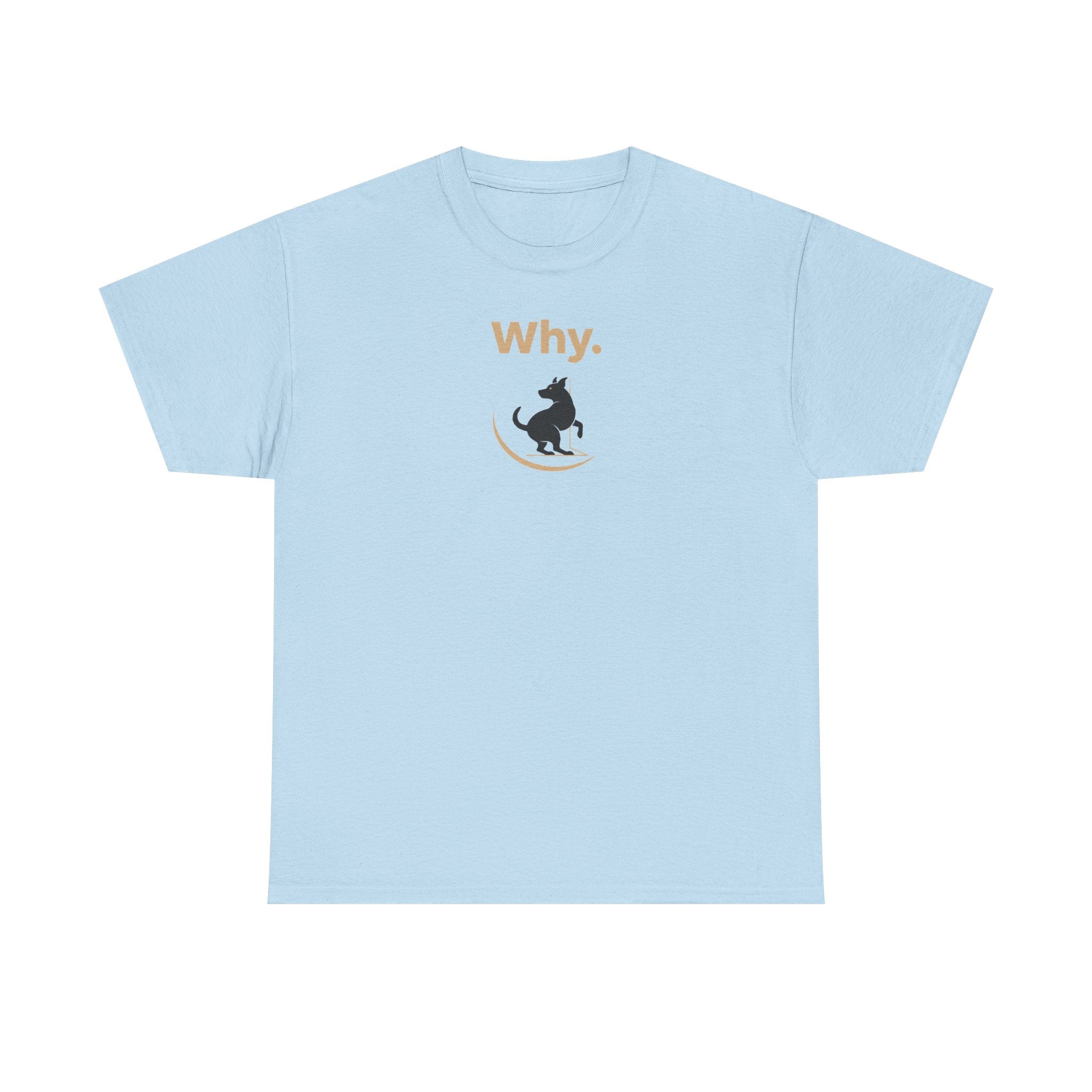 Why Curious Dog Silhouette Playful Question Design t-shirt, view 3