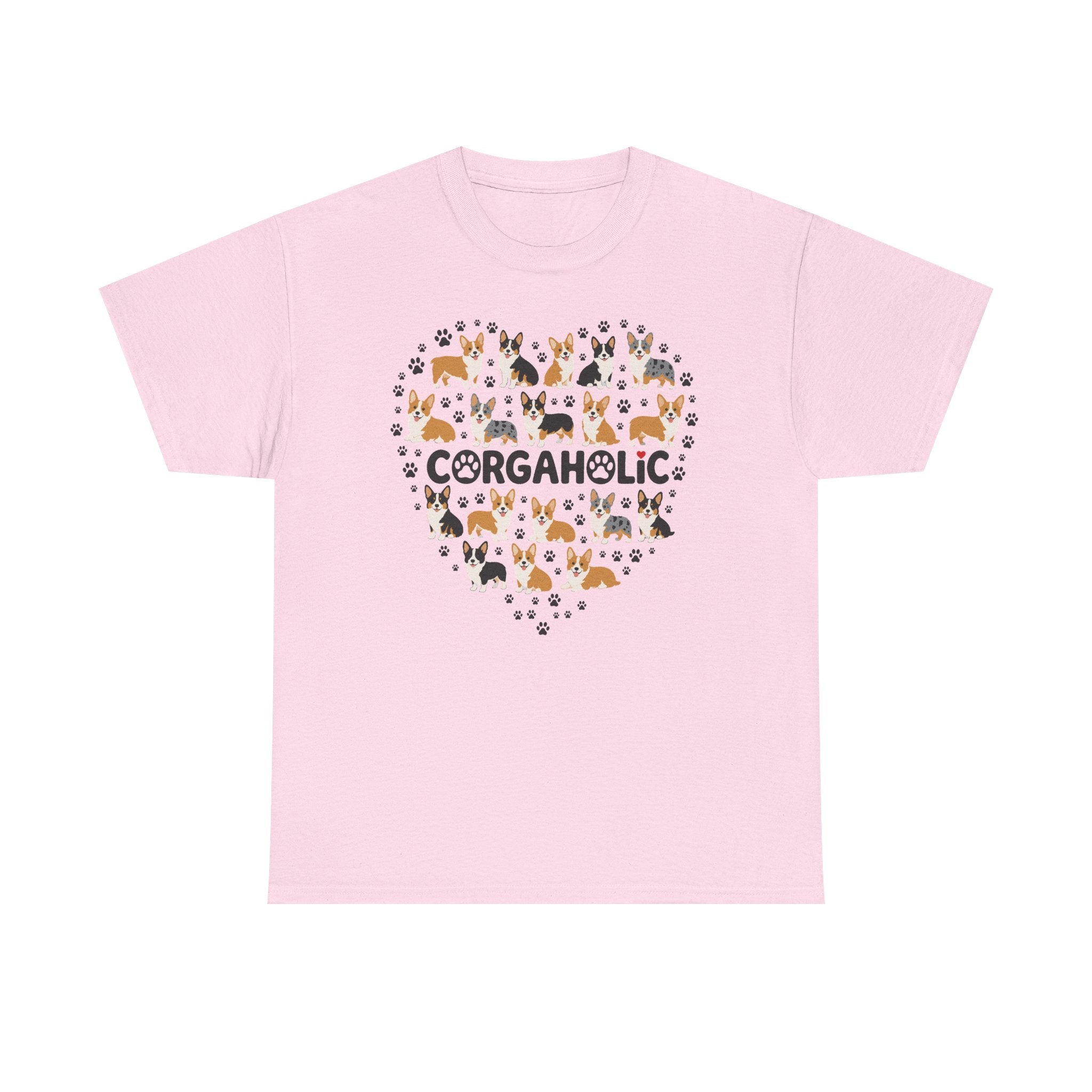 Corgi Corgaholic Heart T-Shirt